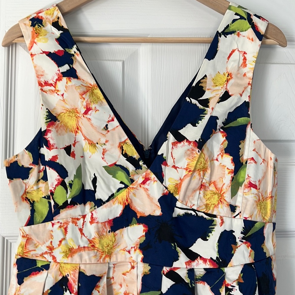 JCrew A Line Floral Print Dress size 8